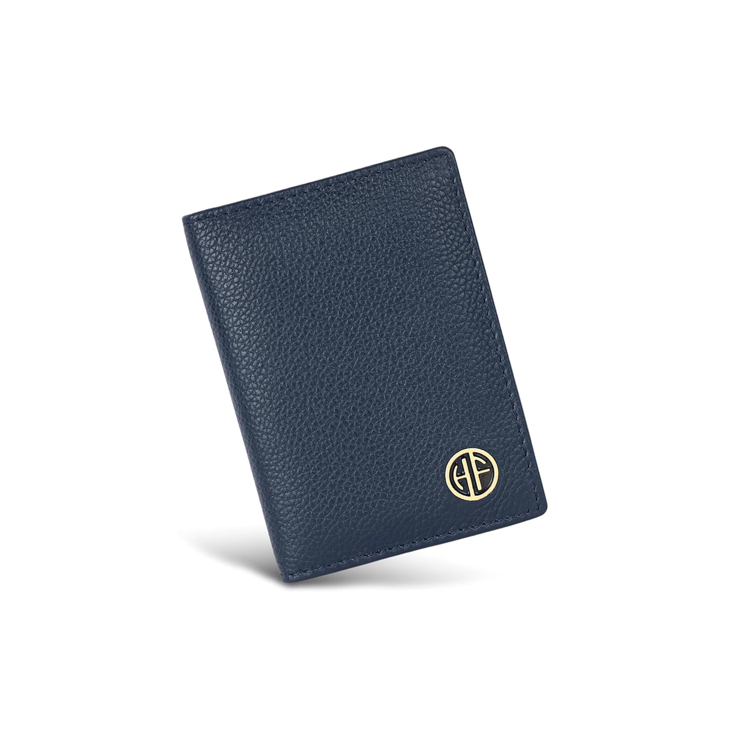 HAMMONDS FLYCATCHER Genuine Leather Card Holder Wallet for Man & Women, RFID Protected ATM/Credit Card Holder Wallet for Men with 6 Slots, Gift for Men, Father, Husband, Boyfriend - Blue