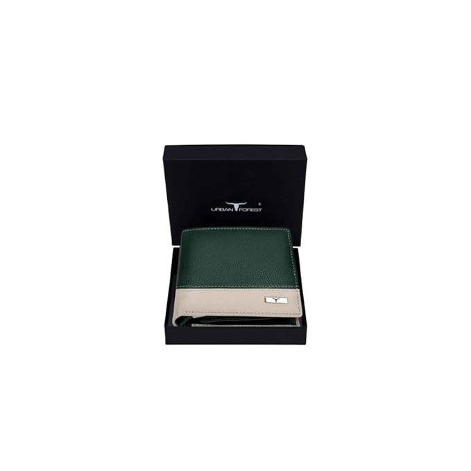 Wael Impex Seattle Green/Sand Leather Wallet for Men