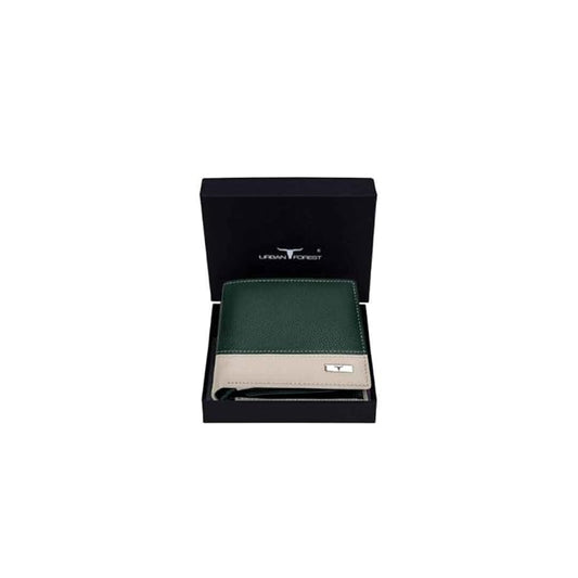Wael Impex Seattle Green/Sand Leather Wallet for Men