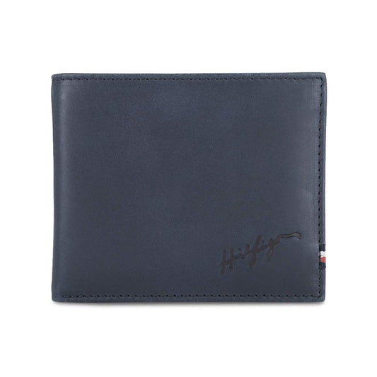 Wael Impex Branden Navy Leather Wallet For Men - 14 Card Slot