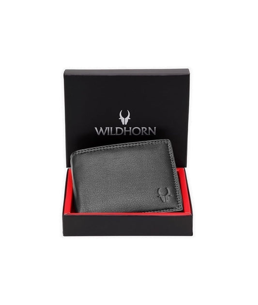 Wael Impex Rfid Protected Leather Wallet For Men, Black