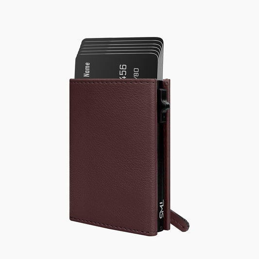 The Wallet Store Urban Pop RFID Protection Wallet | Pop-up Card Holder | Scan Proof Wallets for Men | Aluminium Case | Up to 8 Cards | Credit & Debit Card Holder (Brown-F)