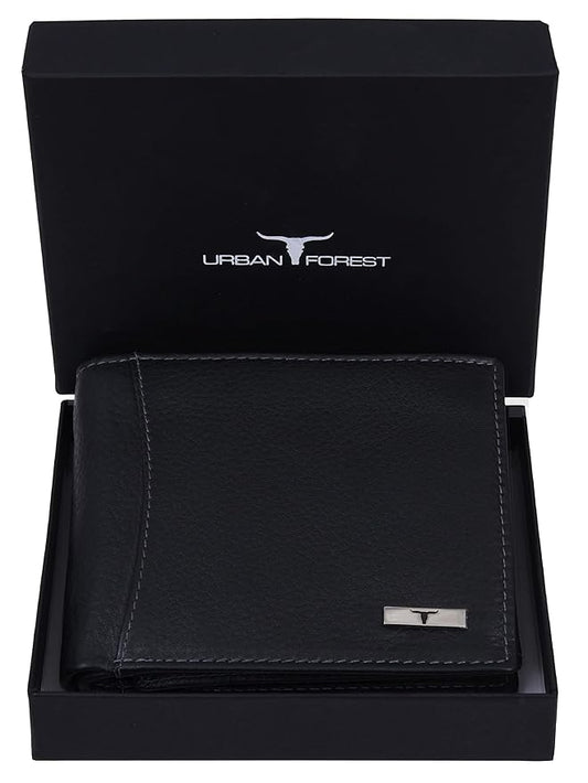 Wael Impex Oliver Black Leather Wallet for Men, 6 Card Slot