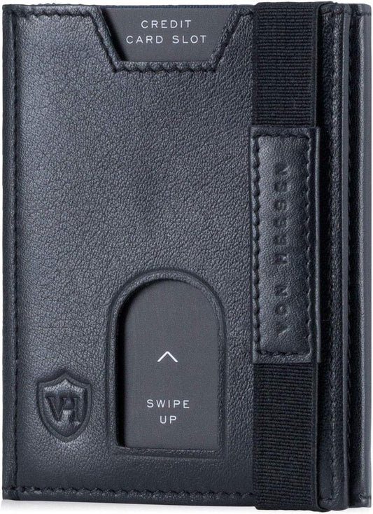 Veltman Leather Wallets for Men Leather Original Purses for Men RFID Wallet (Black)