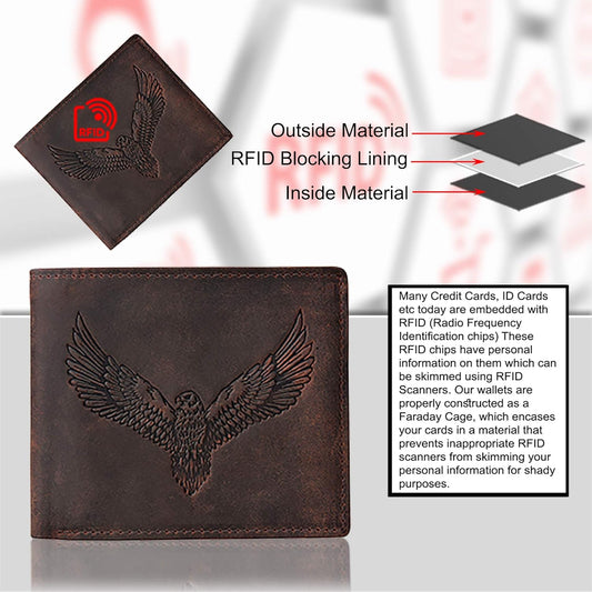 Wael Impex Zeus Vintage Brown Leather Bi-Fold Wallet for Men, 6 Card Slot