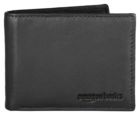 Wael Impex Black Leatherette Wallet for Men | Wallet with RFID Blocking | 4 Card Slots, 2 Currency & Secret Compartments, 1 Coin Pocket